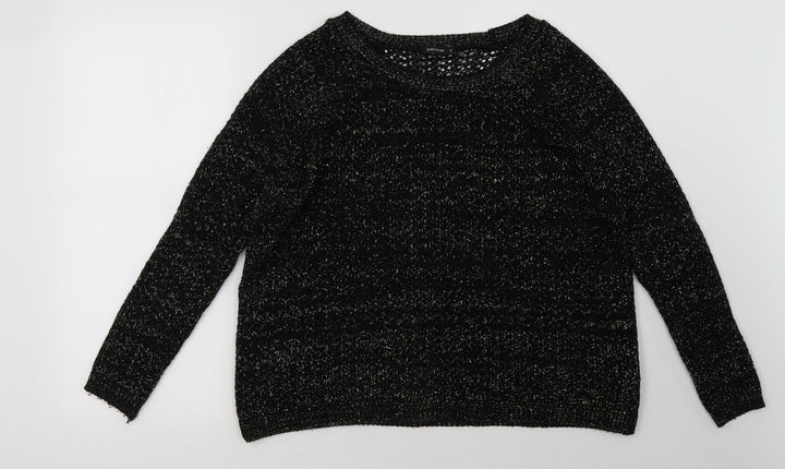 River Island Womens Black   Pullover Sweatshirt Size 8