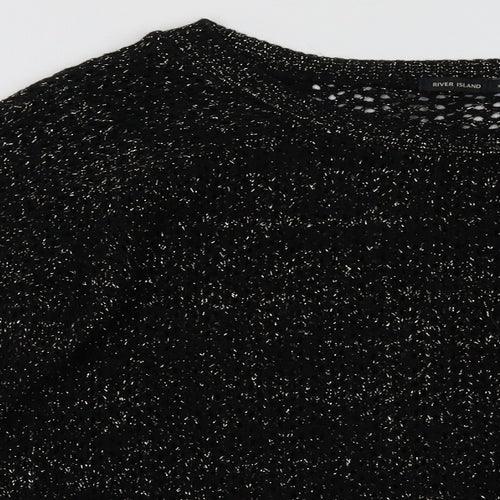 River Island Womens Black   Pullover Sweatshirt Size 8