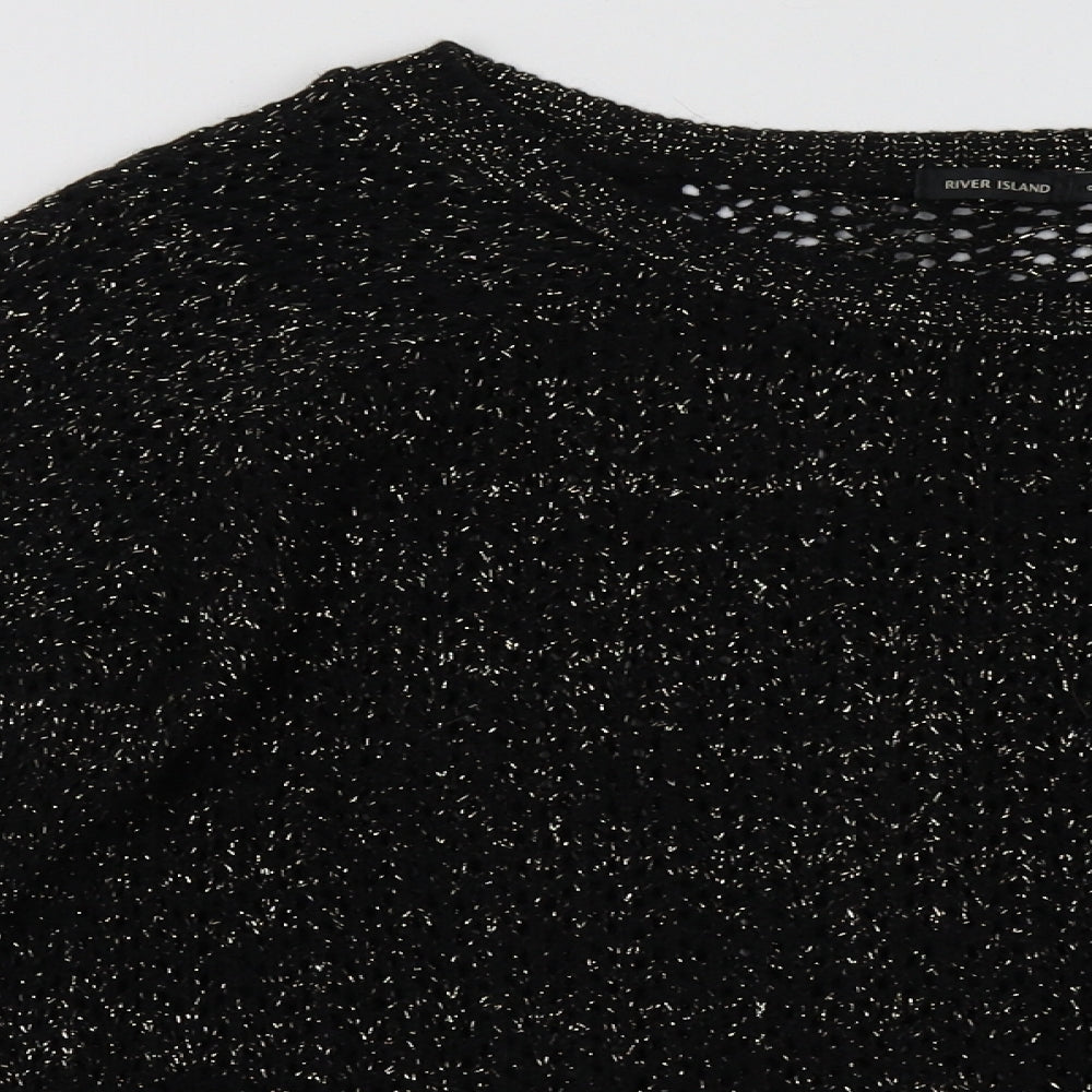 River Island Womens Black   Pullover Sweatshirt Size 8
