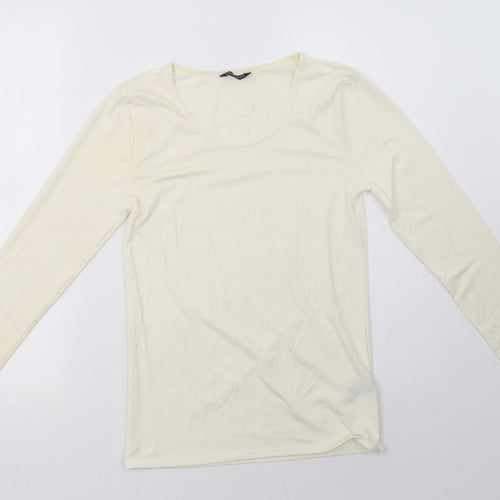 `charnos Womens White   Pullover Sweatshirt Size M