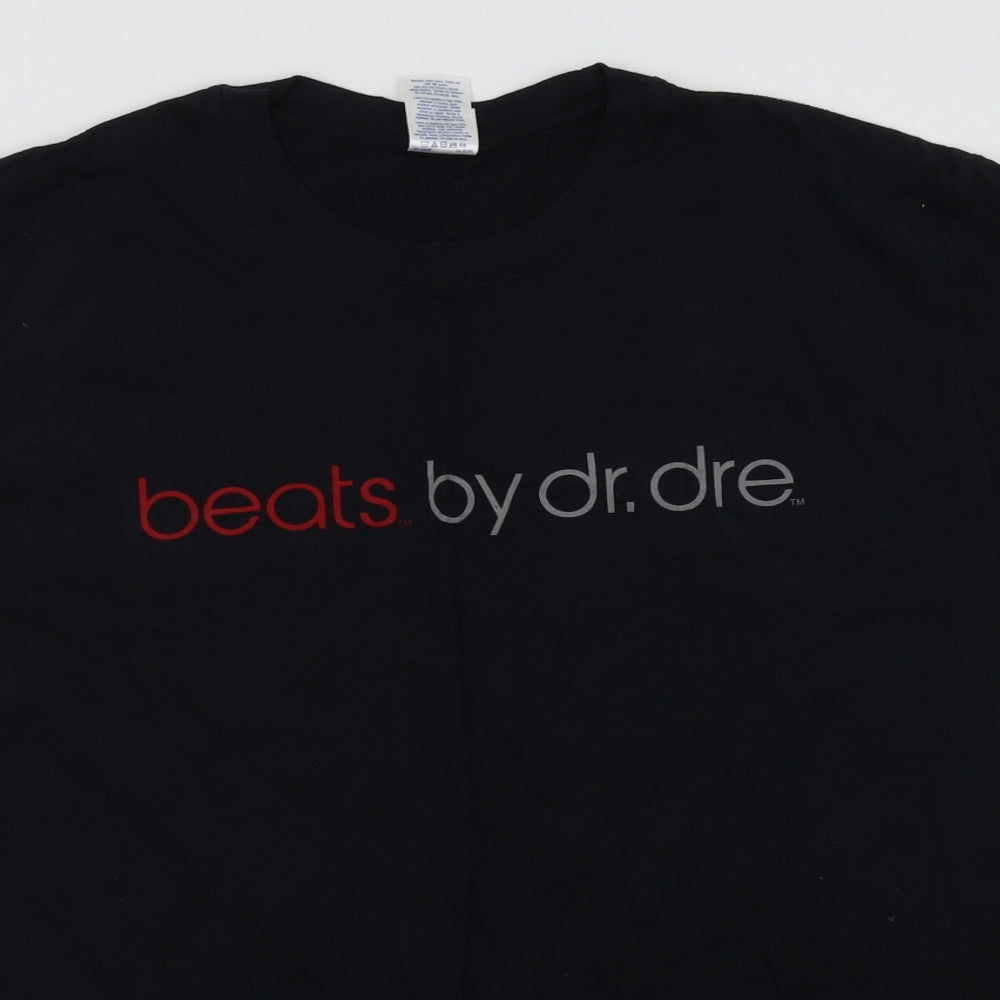 Gildan Mens Black    T-Shirt Size L