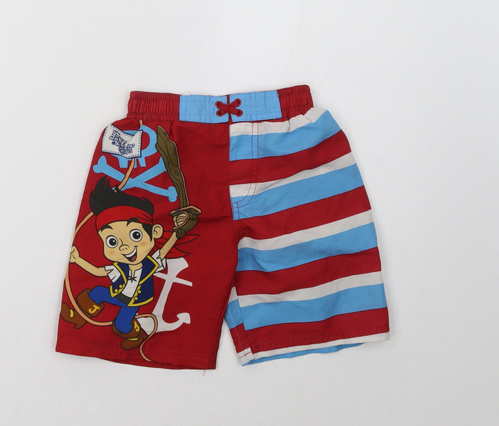 Disney Boys Red   Sweat Shorts Size 2-3 Years