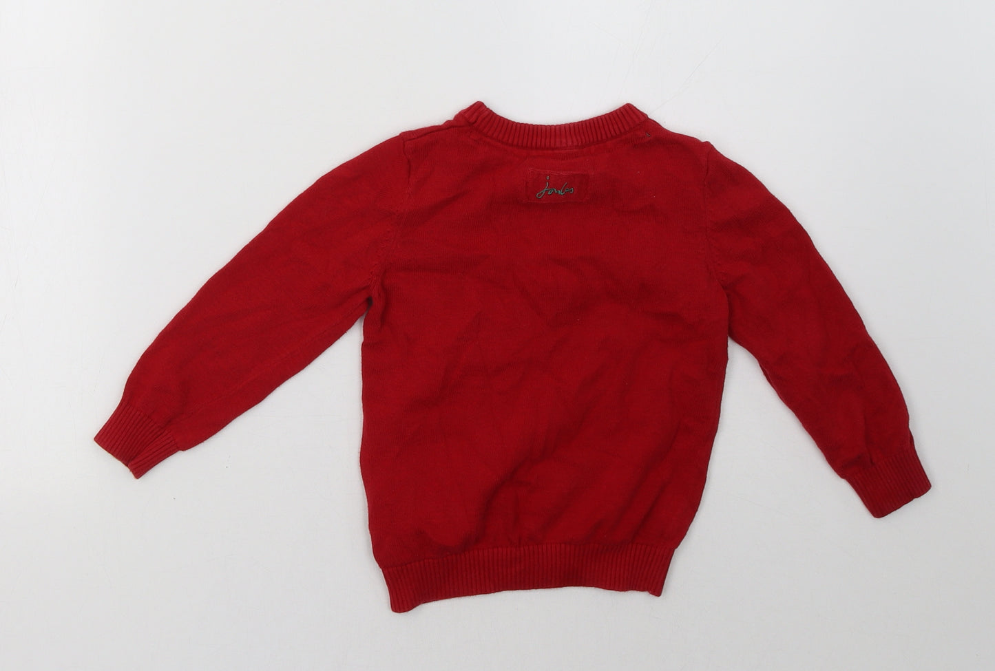 Joules Boys Red   Pullover Sweatshirt Size 4 Years  - Dinosaurs