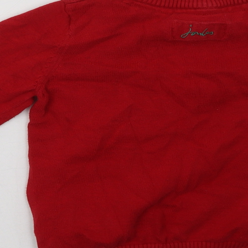 Joules Boys Red   Pullover Sweatshirt Size 4 Years  - Dinosaurs