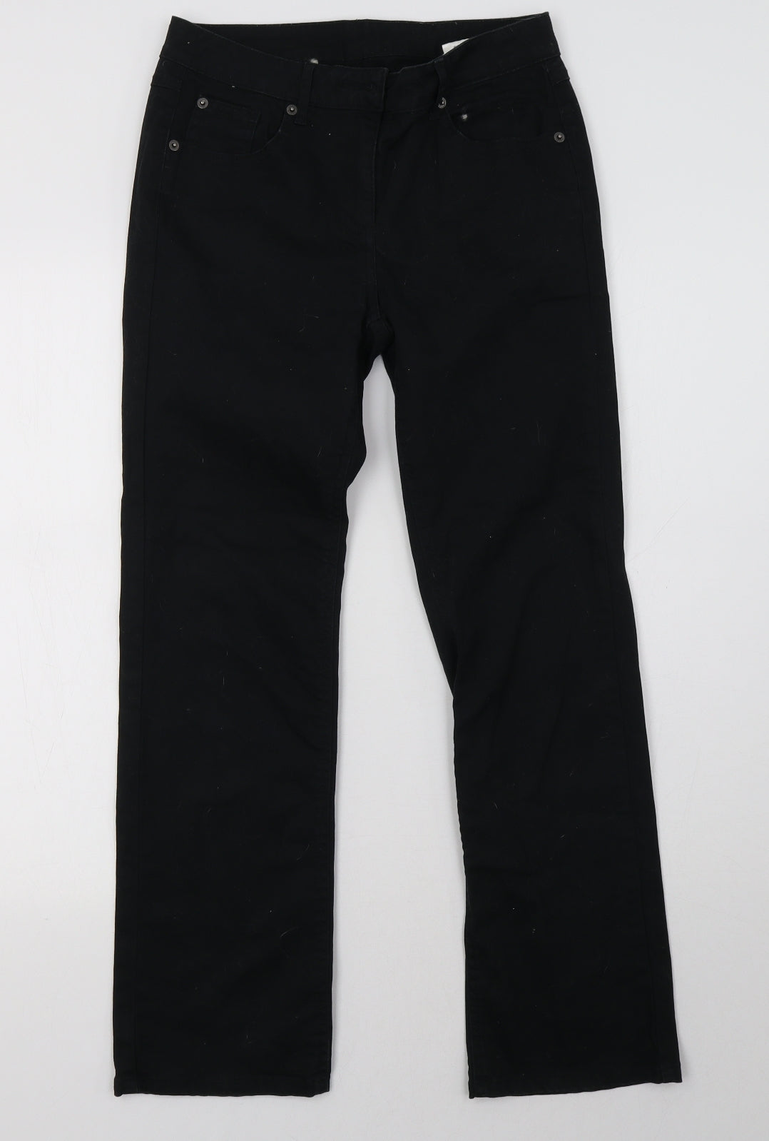 Matalan Womens Black   Straight Jeans Size 8 L30 in