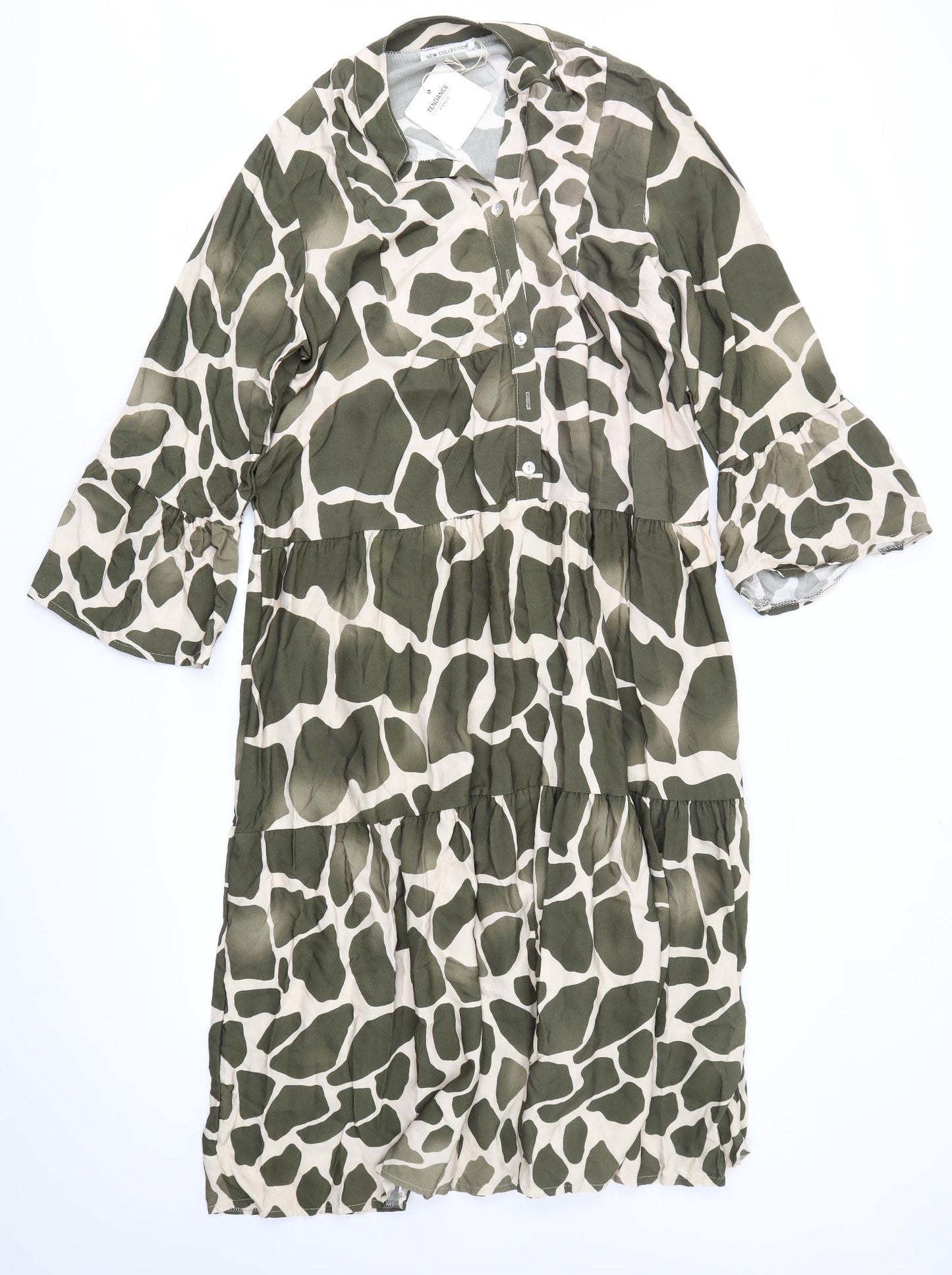 Fendance Paris Womens Green   Shirt Dress  Size XL