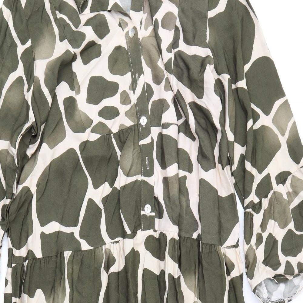 Fendance Paris Womens Green   Shirt Dress  Size XL