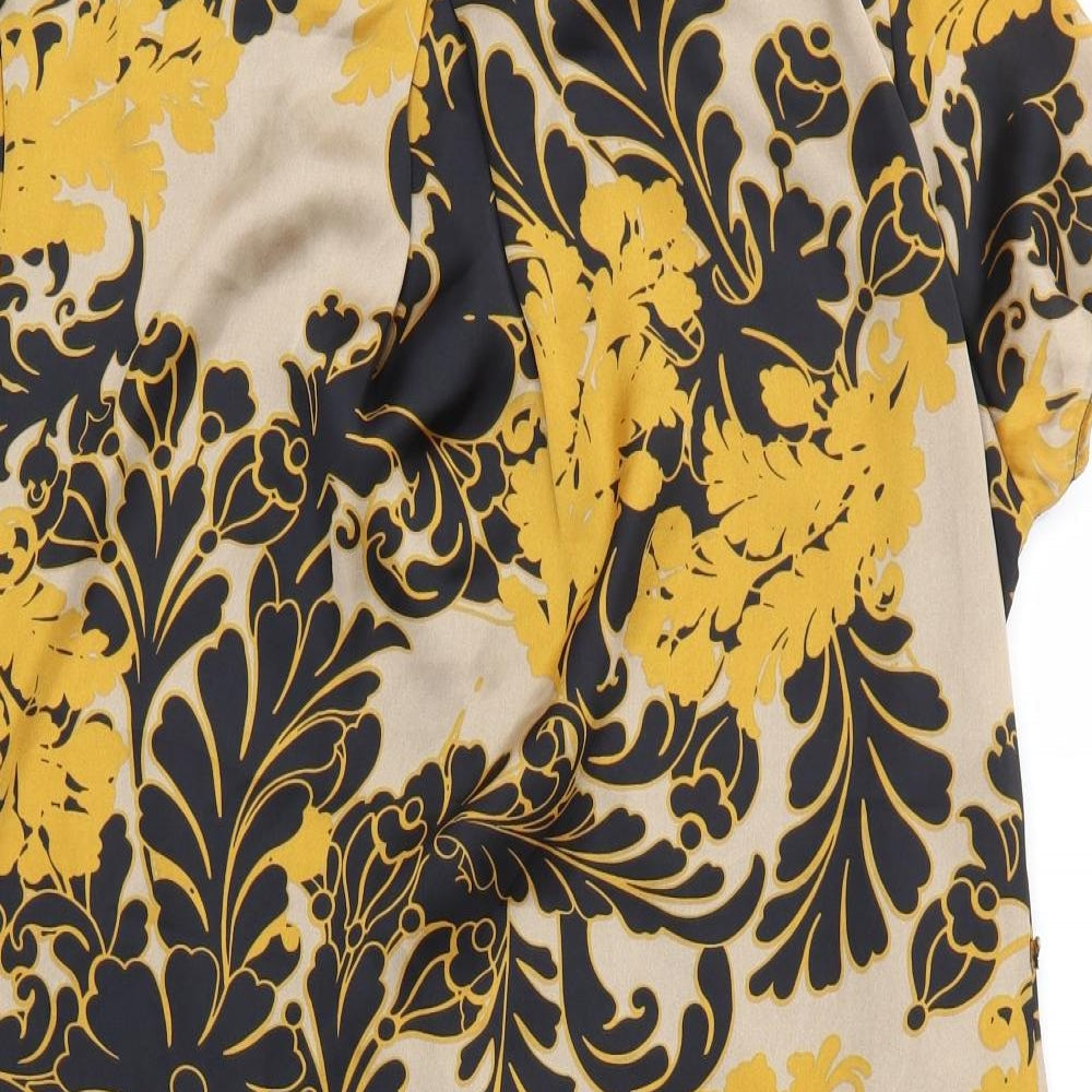 Peacocks Womens Orange Floral  A-Line  Size 12