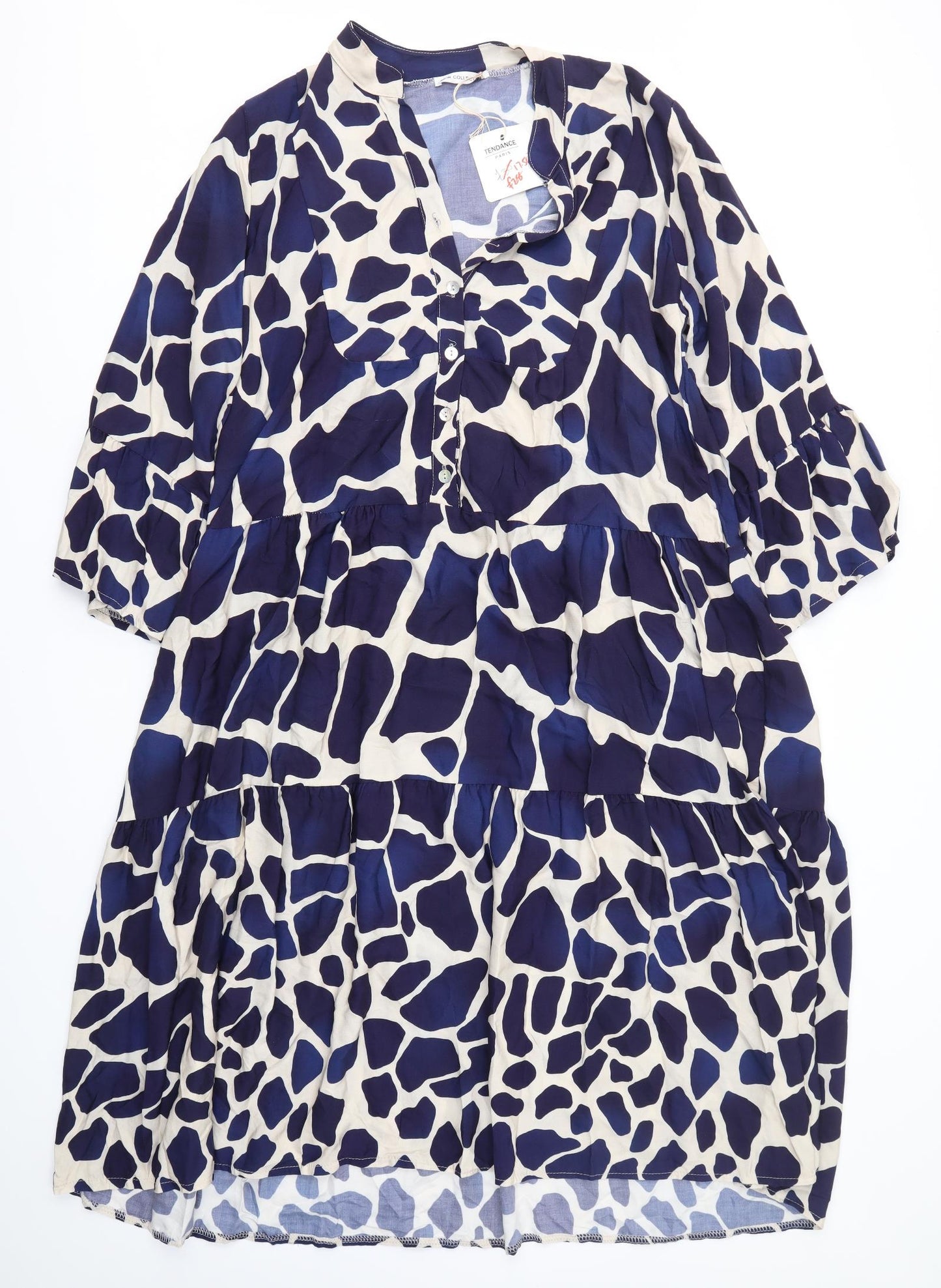 Tendance Paris Womens Blue   Shirt Dress  Size XL