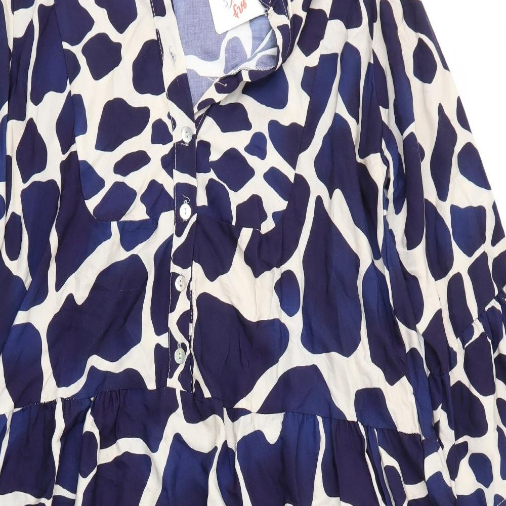 Tendance Paris Womens Blue   Shirt Dress  Size XL