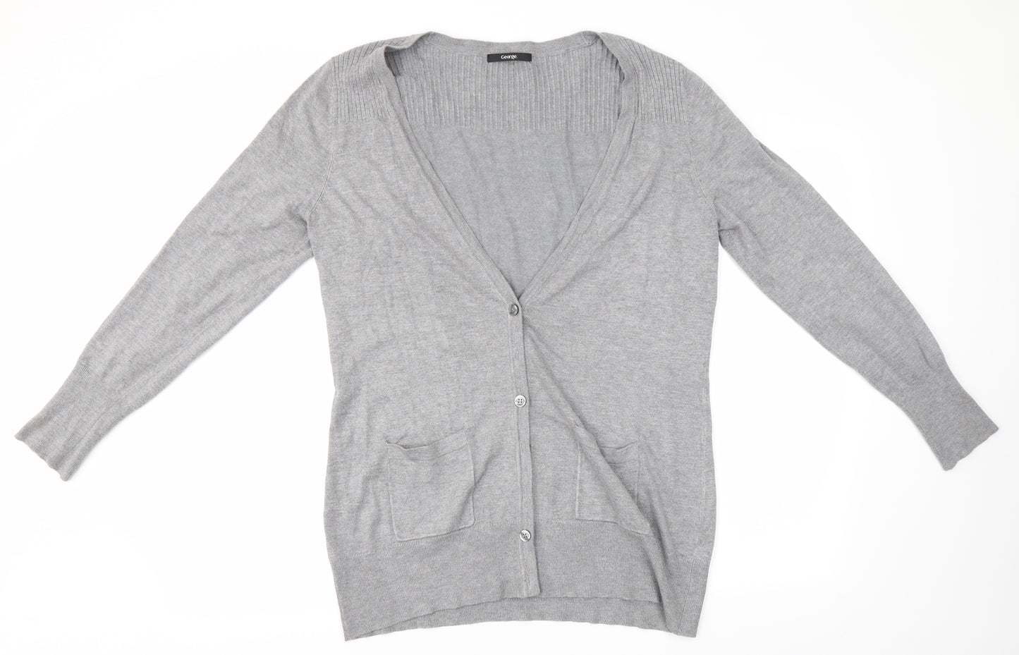 George Womens Grey   Cardigan Jumper Size 16