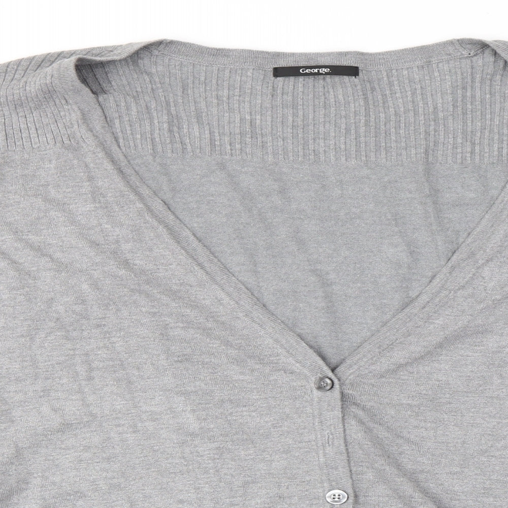 George Womens Grey   Cardigan Jumper Size 16