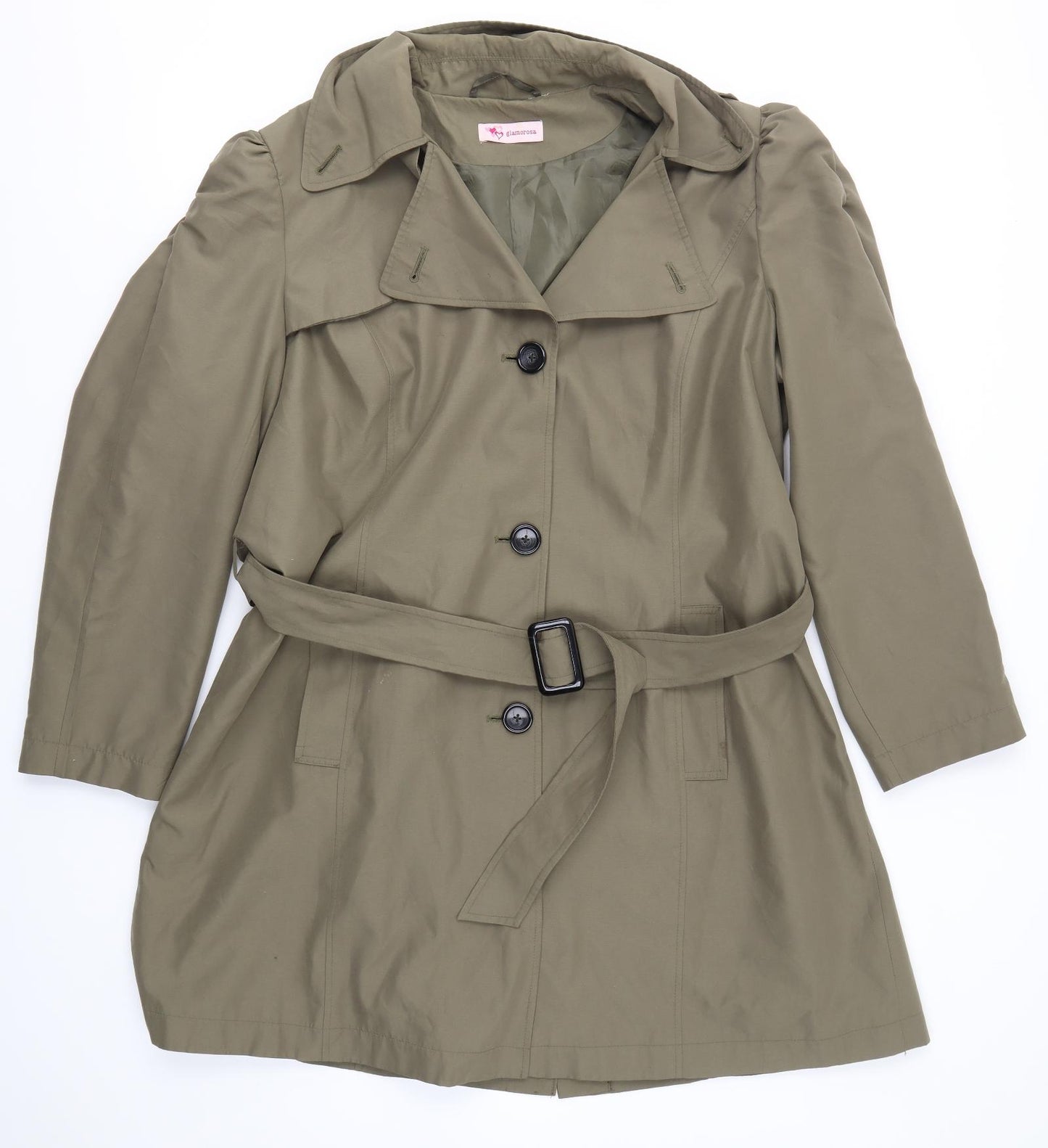 glamorosa Womens Green   Parka Coat Size 20