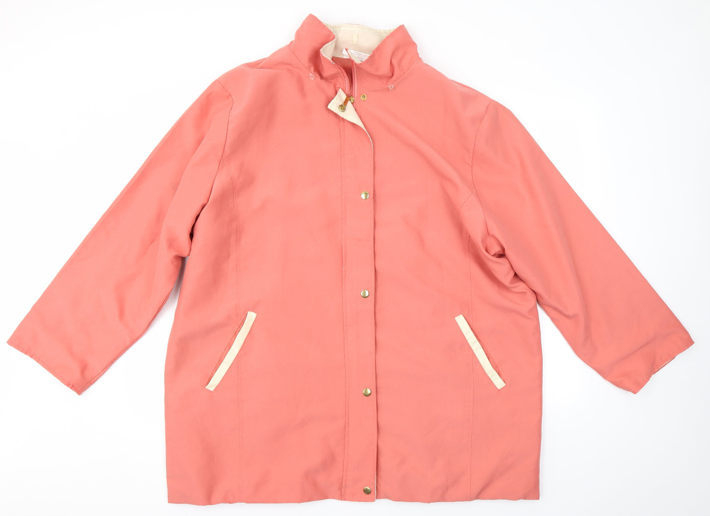 Gabriella Vicenga Womens Pink   Overcoat Coat Size 20