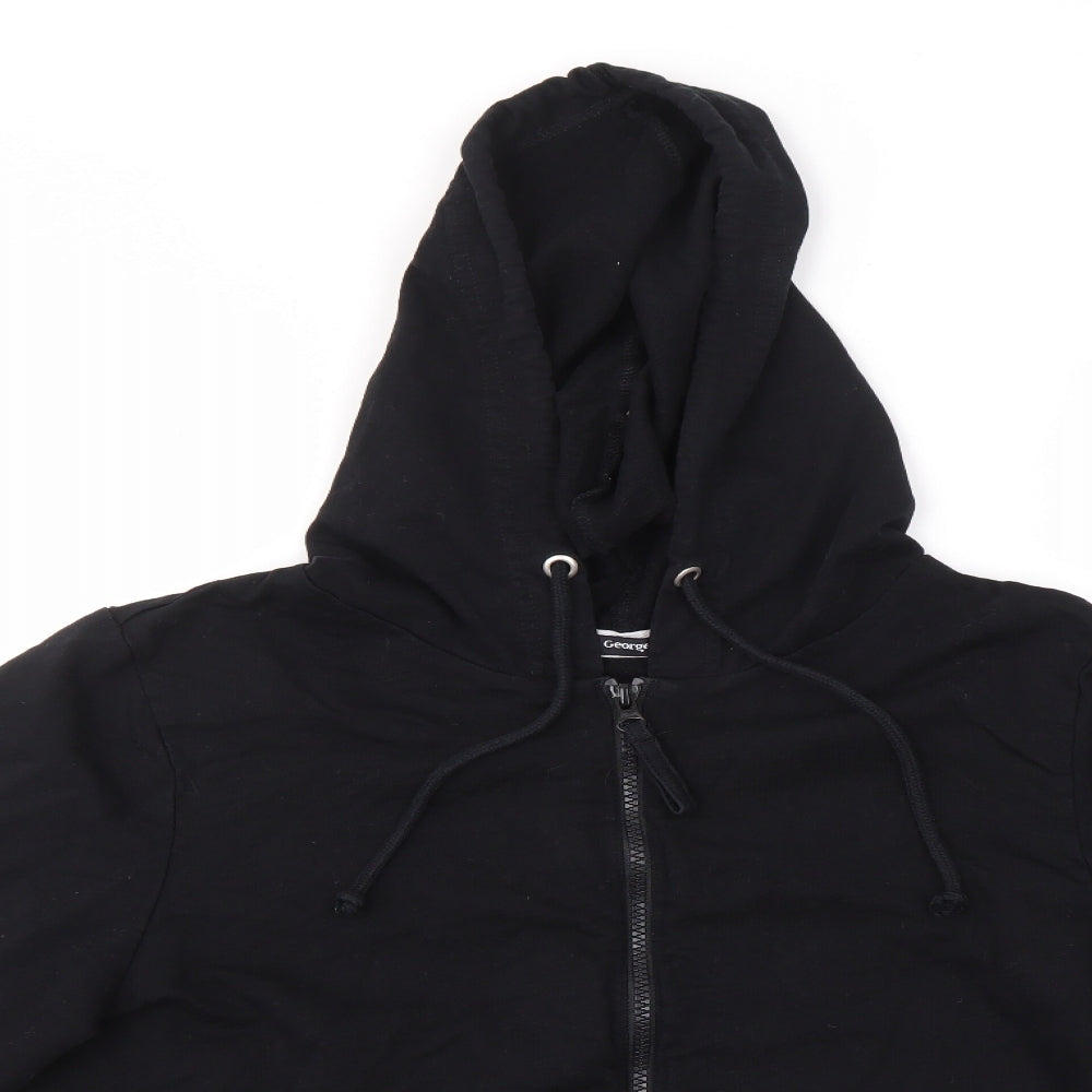 George Womens Black   Full Zip Hoodie Size 16