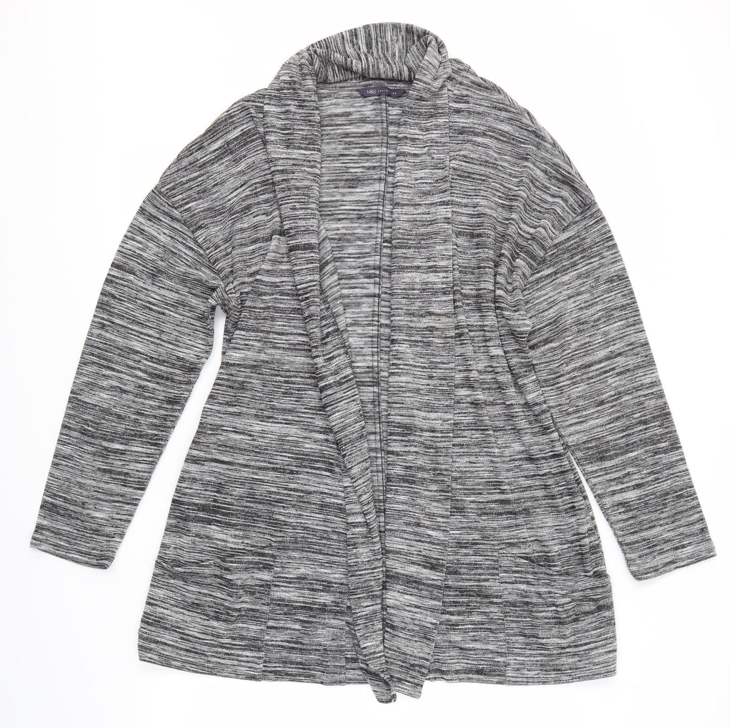 m&s Womens Grey   Cardigan Jumper Size XL