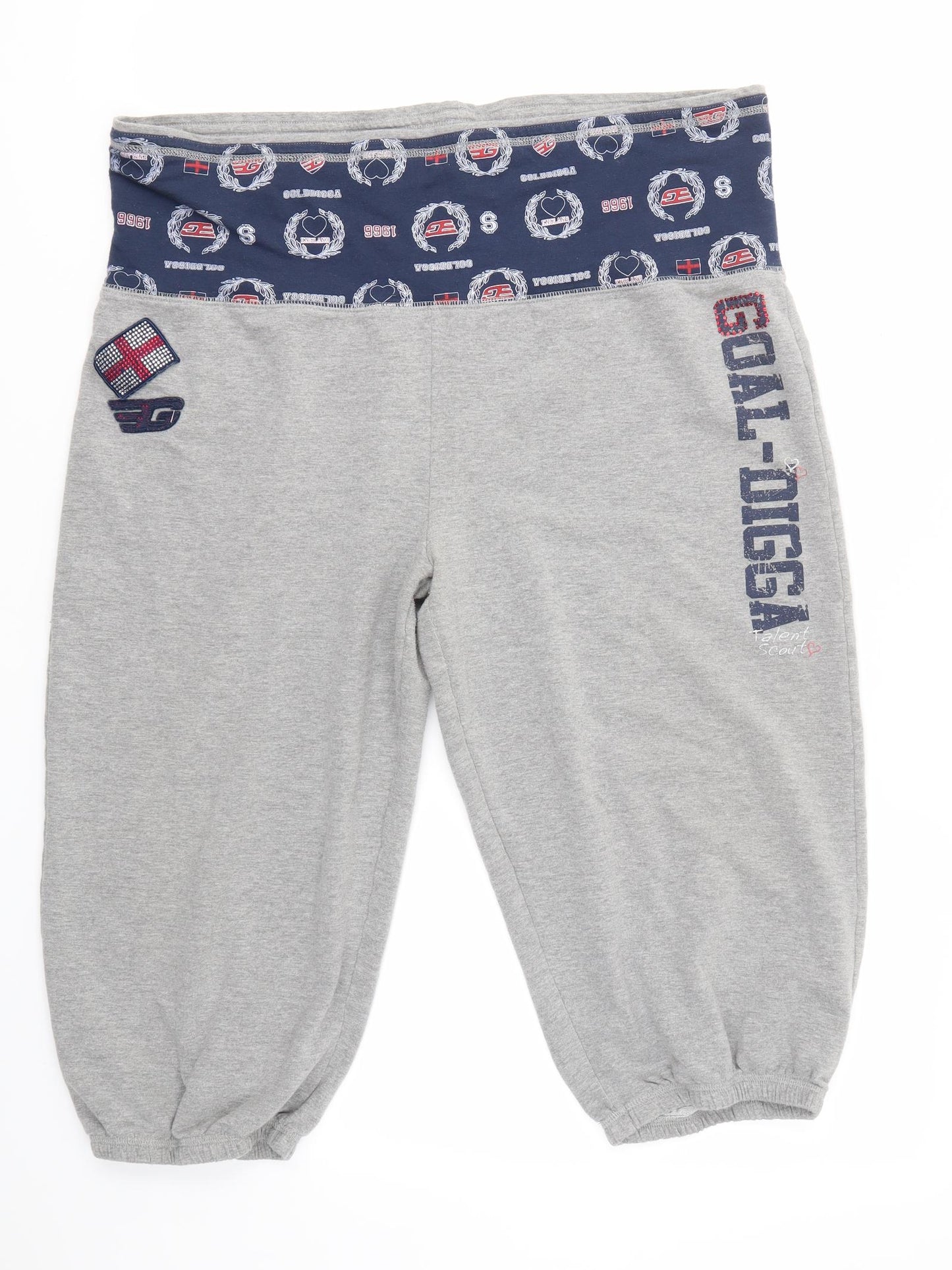 Golddigga Womens Grey   Cropped Trousers Size 18