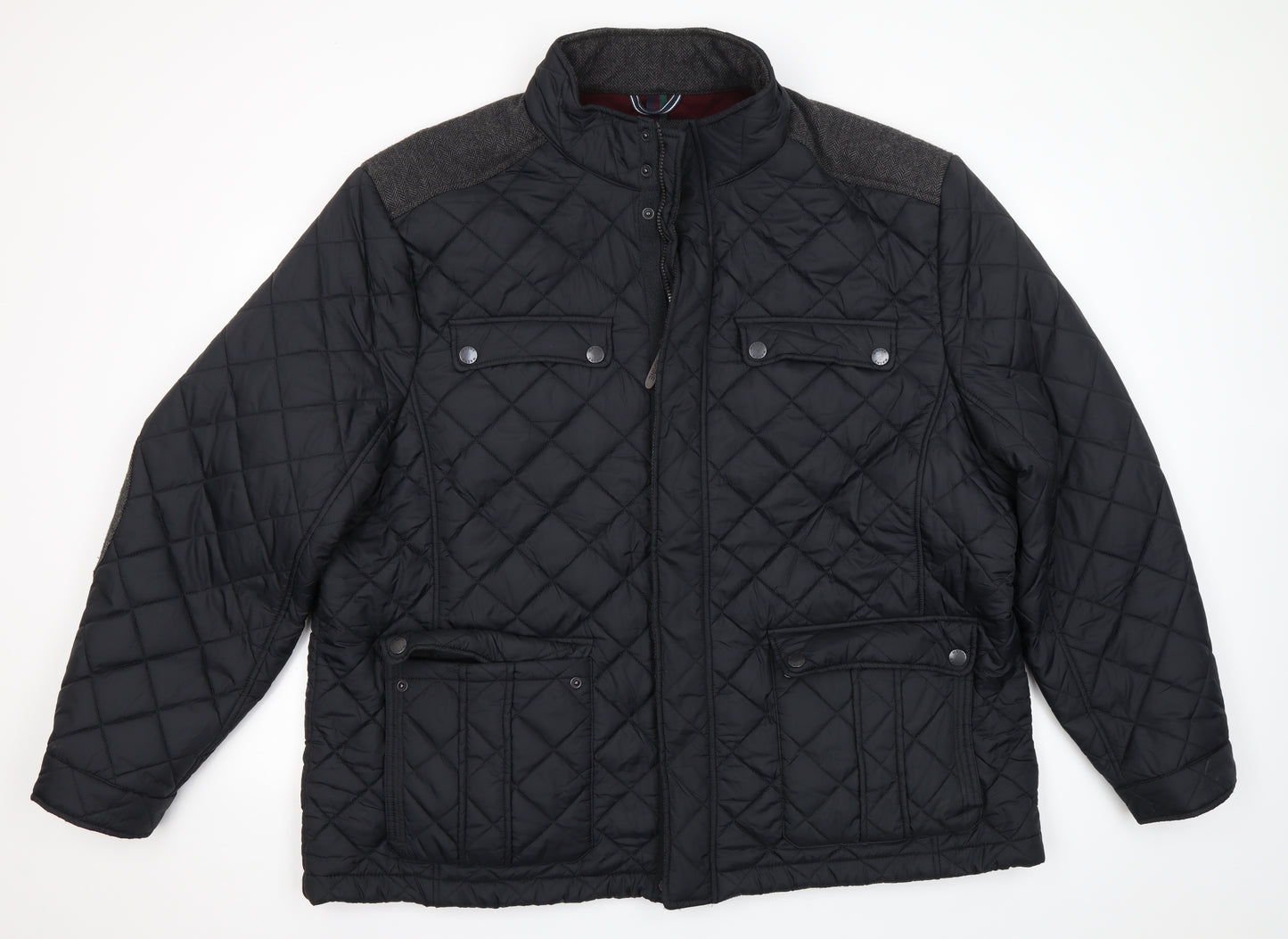 Maine Mens Black   Overcoat Coat Size 3XL