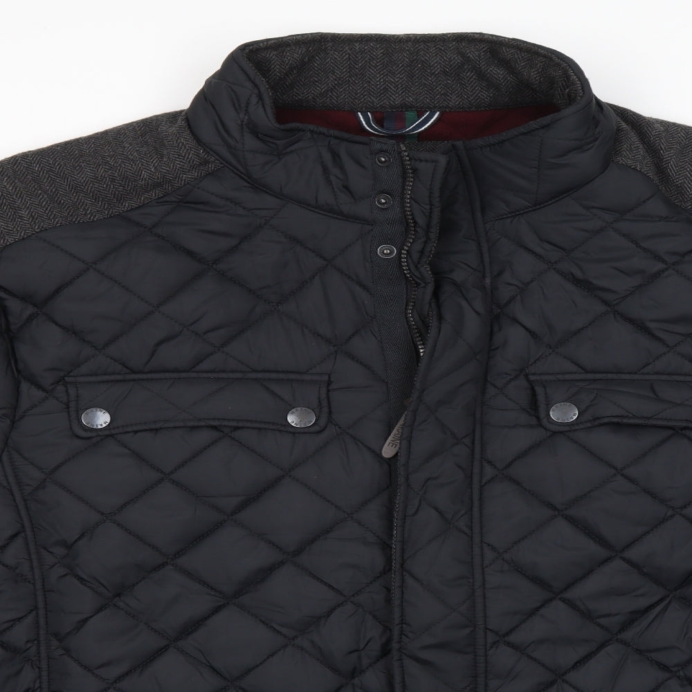 Maine Mens Black   Overcoat Coat Size 3XL