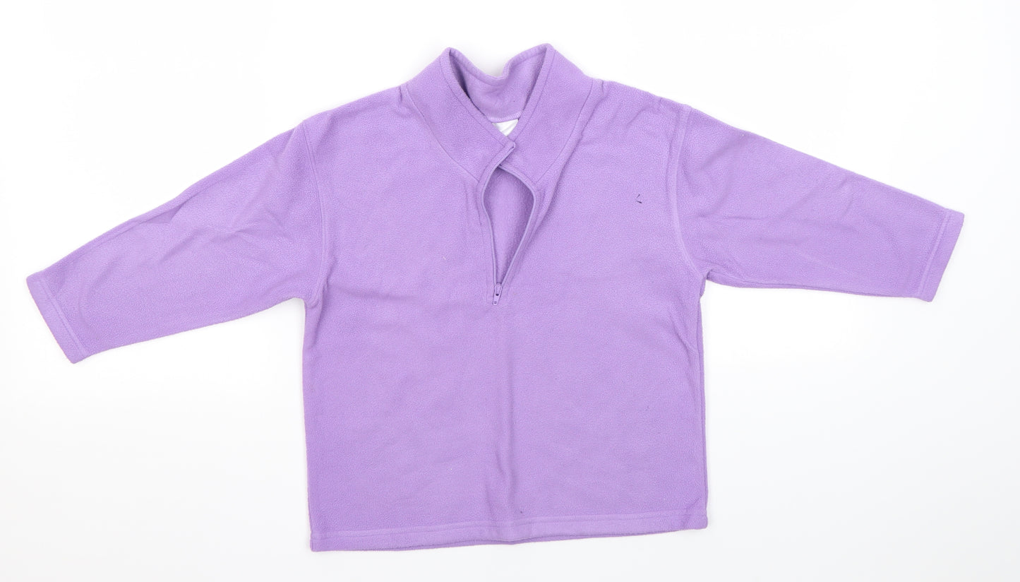 Preworn Girls Purple   Pullover Jumper Size 3-4 Years