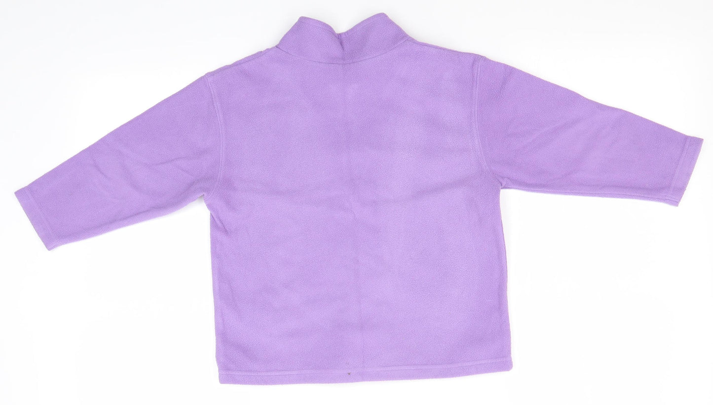 Preworn Girls Purple   Pullover Jumper Size 3-4 Years