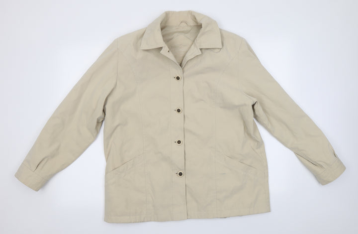 Vintage Creation Womens Beige Overcoat Coat Size 16