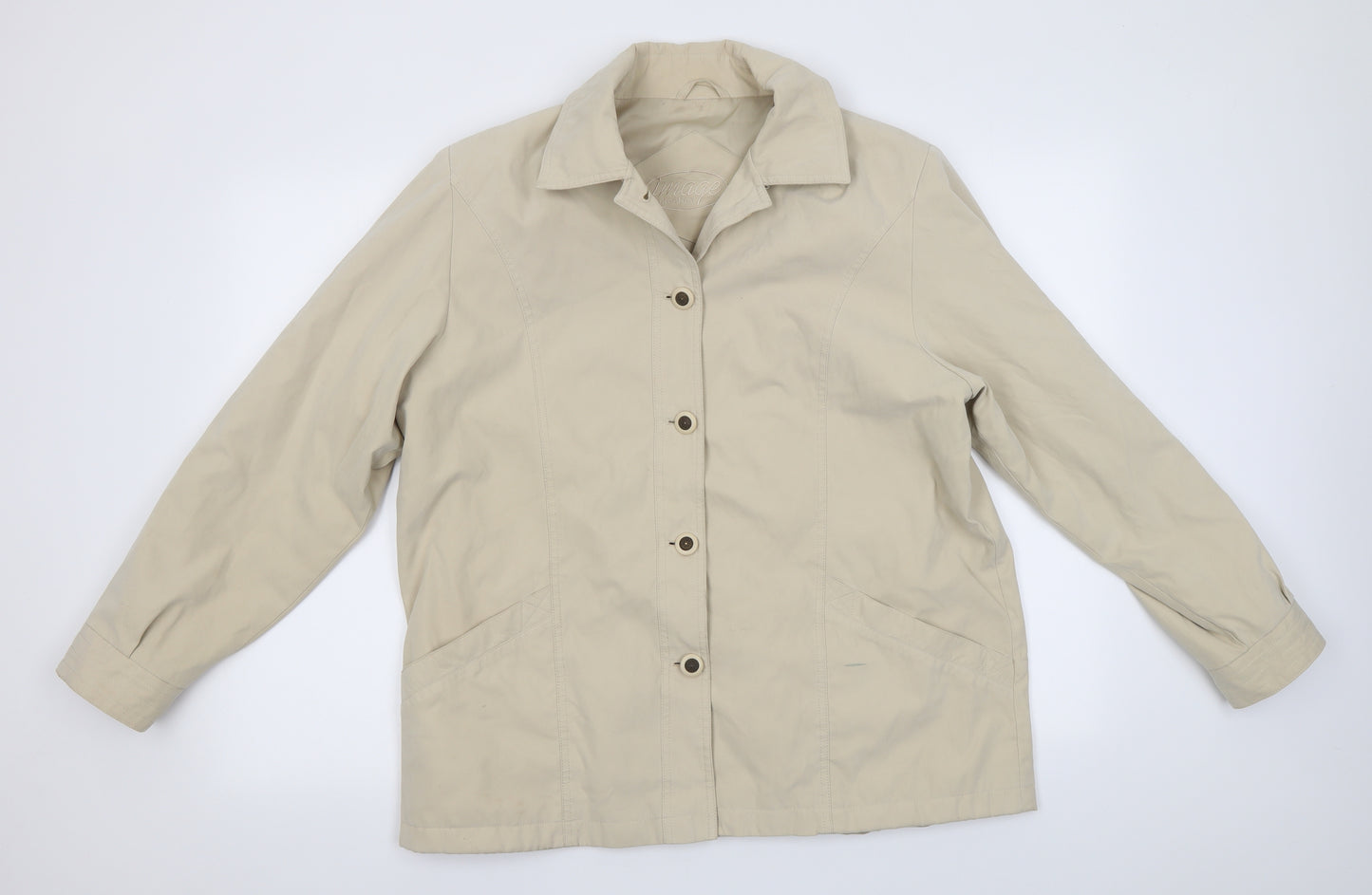 Vintage Creation Womens Beige   Overcoat Coat Size 16
