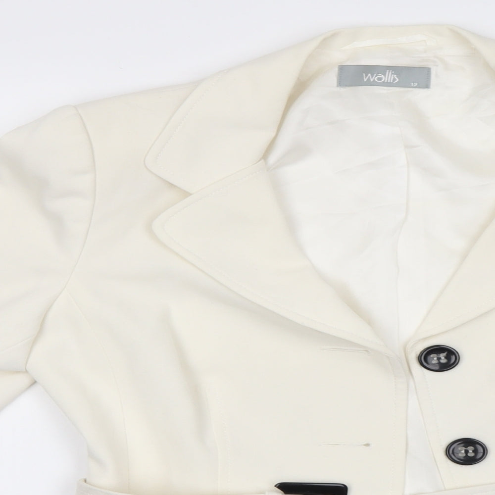 Wallis Womens White   Jacket Blazer Size 12