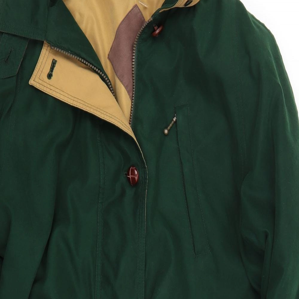 M&S Womens Green   Overcoat Coat Size 12