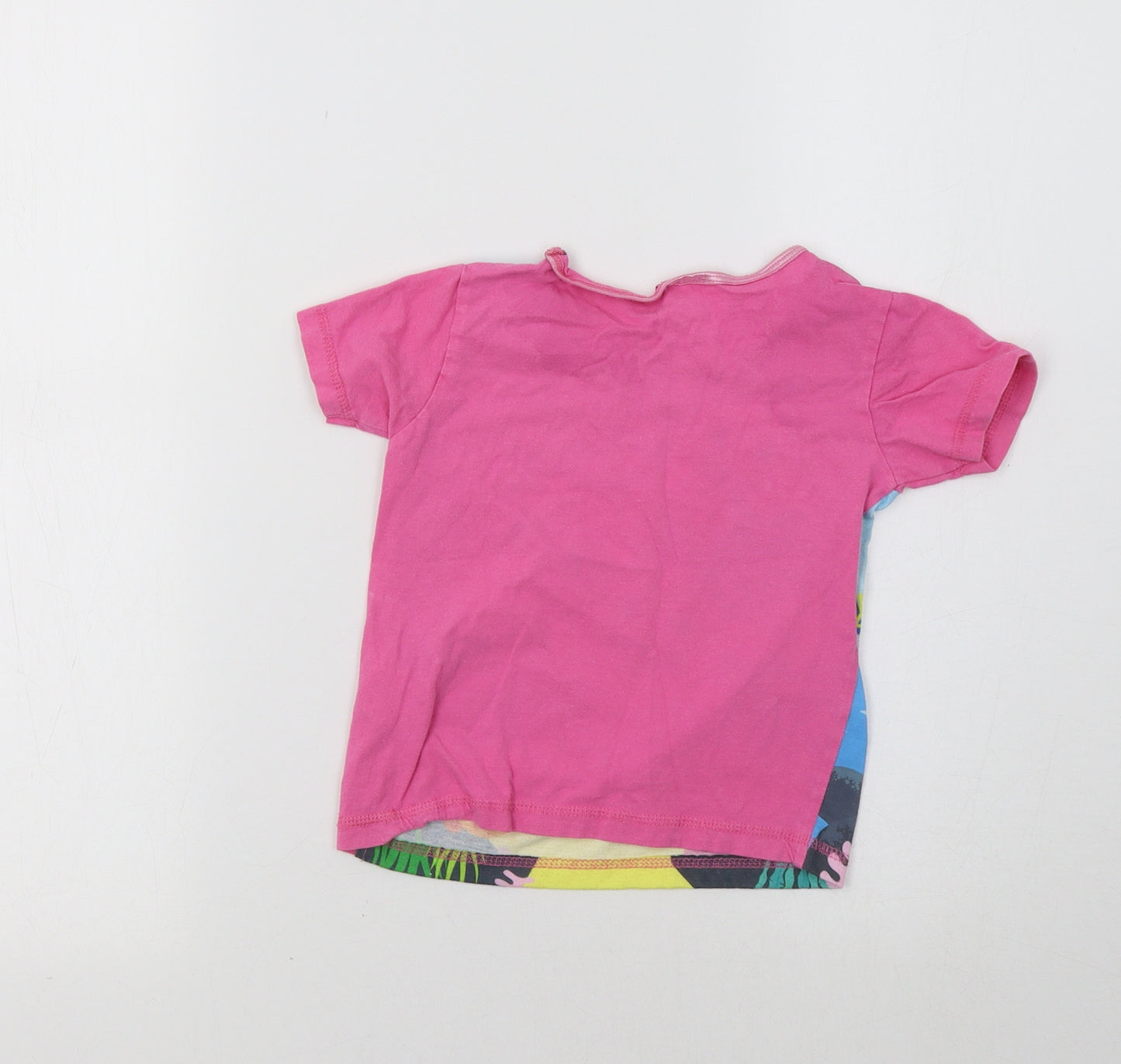 Pinkfong Girls Pink Geometric  Basic T-Shirt Size 2-3 Years  - Baby Shark