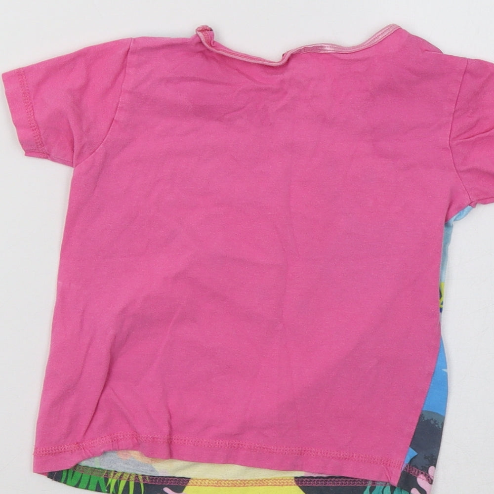 Pinkfong Girls Pink Geometric  Basic T-Shirt Size 2-3 Years  - Baby Shark