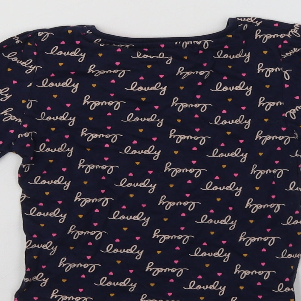 Primark Baby Blue Geometric  Basic T-Shirt Size 18-24 Months  - Lovely