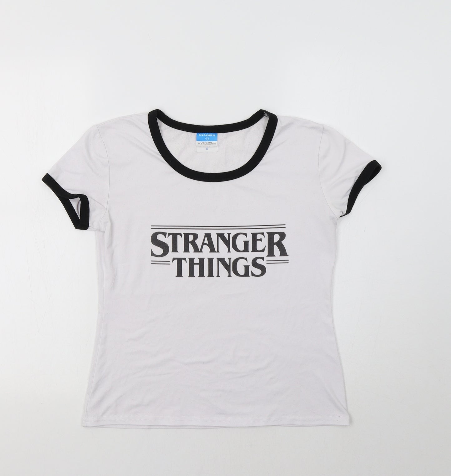 GX-Lan Wang Womens White   Ringer T-Shirt Size S  - Stranger things