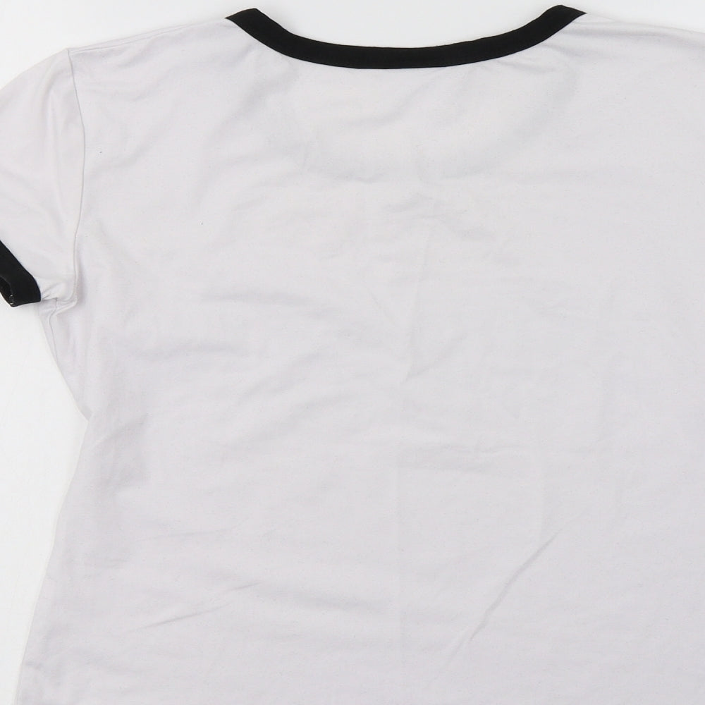 GX-Lan Wang Womens White   Ringer T-Shirt Size S  - Stranger things