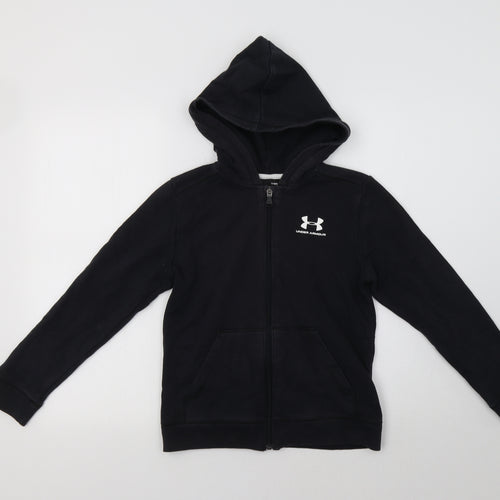 Under armour Boys Black   Full Zip Hoodie Size 9-10 Years
