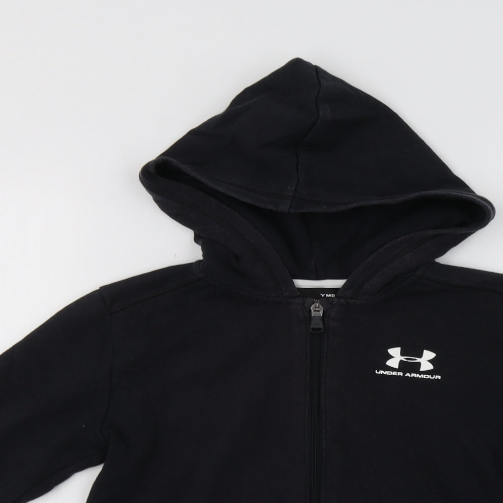 Under armour Boys Black   Full Zip Hoodie Size 9-10 Years