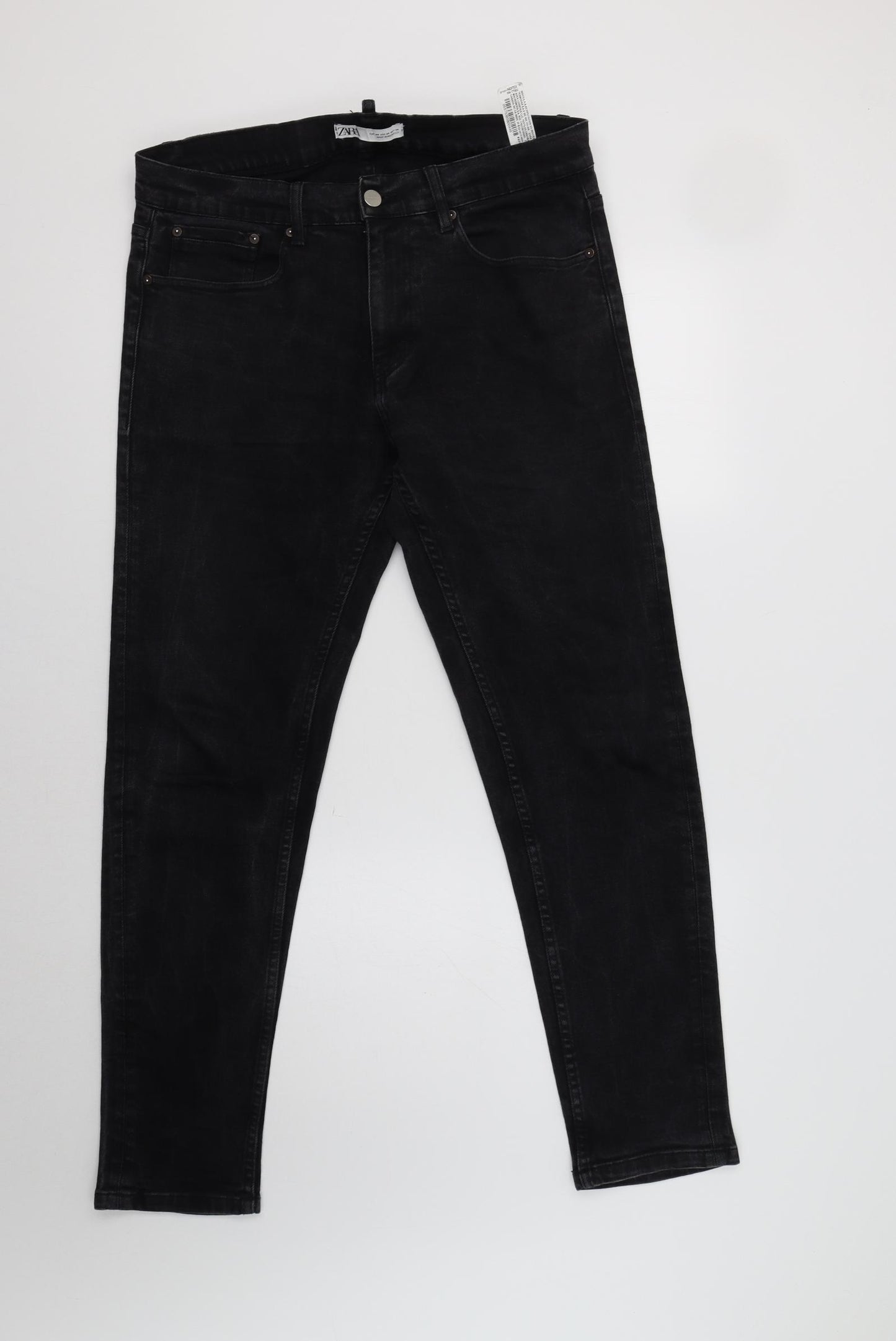 Zara Mens Black   Straight Jeans Size 34 L30 in