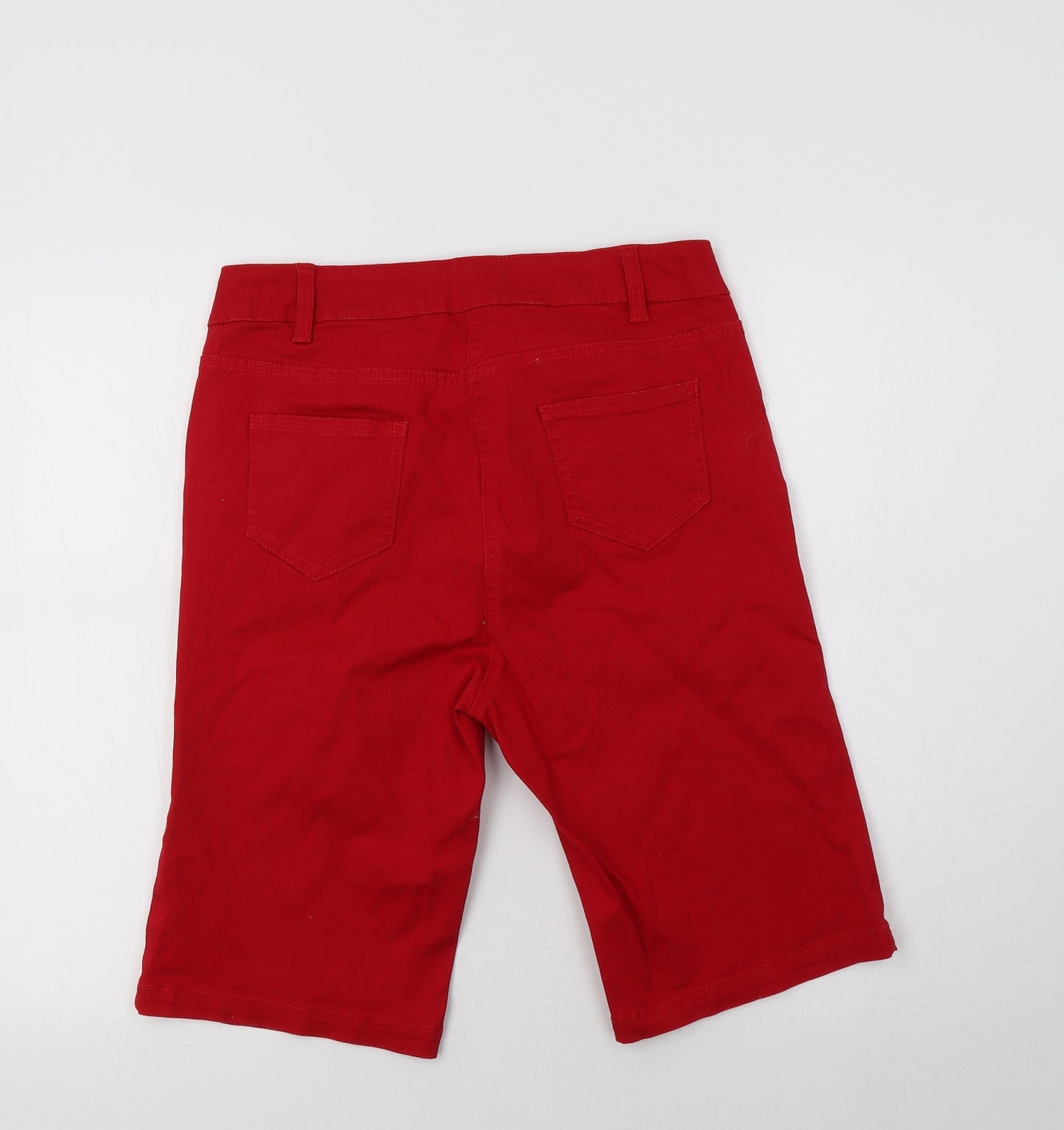 Kaleidoscope Womens Red  Denim Chino Shorts Size 12