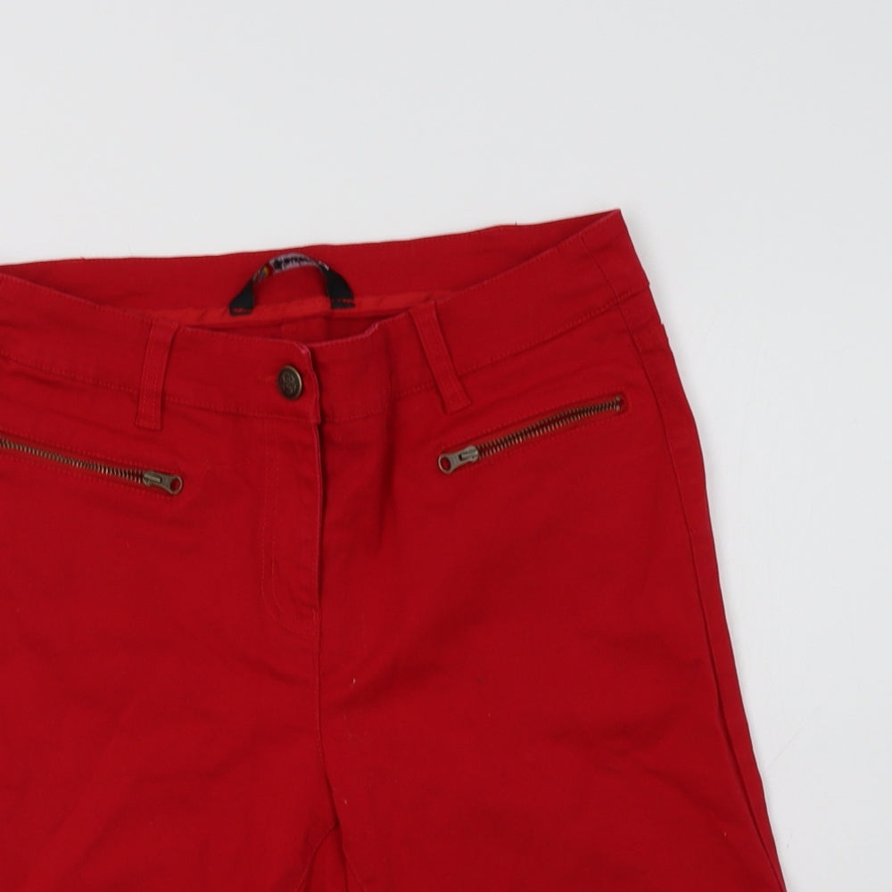 Kaleidoscope Womens Red  Denim Chino Shorts Size 12