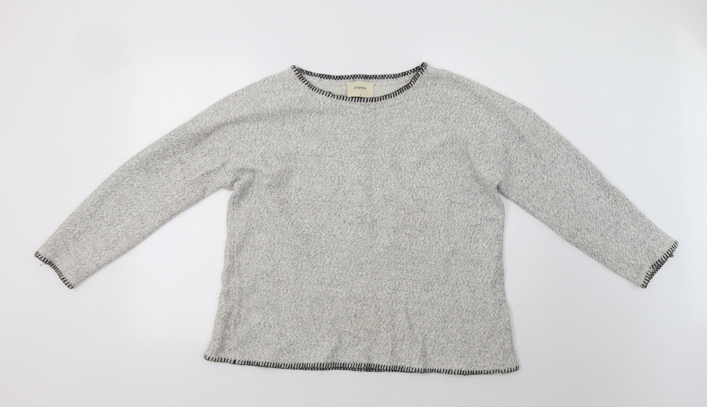 Papaya Womens Grey   Pullover Jumper Size L