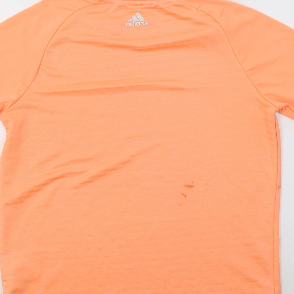 adidas Girls Orange   Jersey T-Shirt Size 10-11 Years