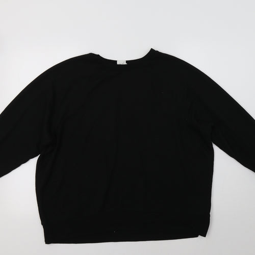 H&M Womens Black   Pullover Sweatshirt Size L