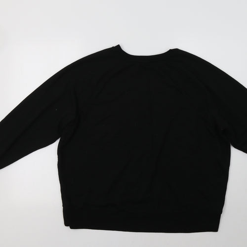 H&M Womens Black   Pullover Sweatshirt Size L