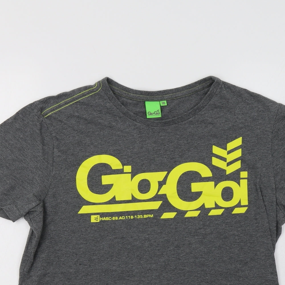 Gio-Goi Womens Grey   Basic T-Shirt Size M