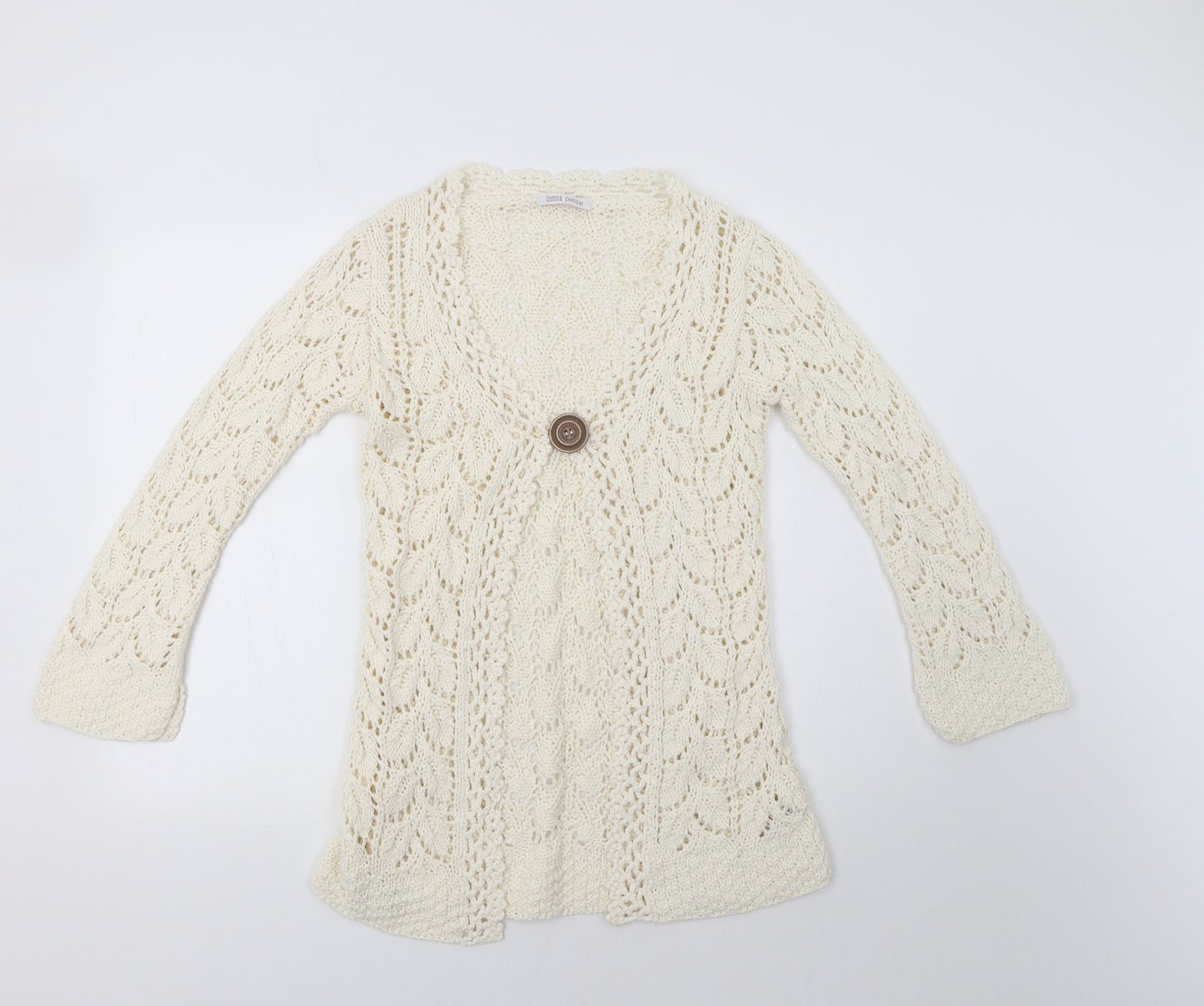 M&S Womens Ivory   Cardigan Jumper Size 8