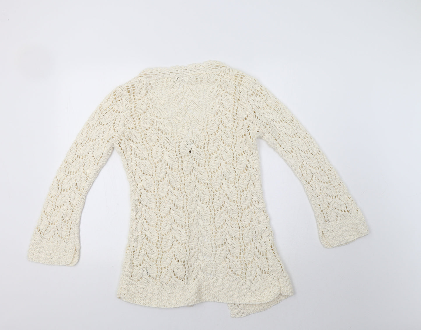 M&S Womens Ivory   Cardigan Jumper Size 8