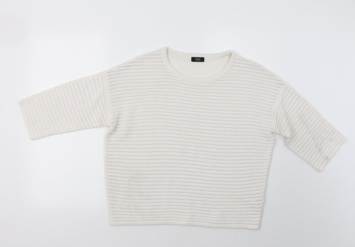 F&F Womens White   Pullover Jumper Size 12
