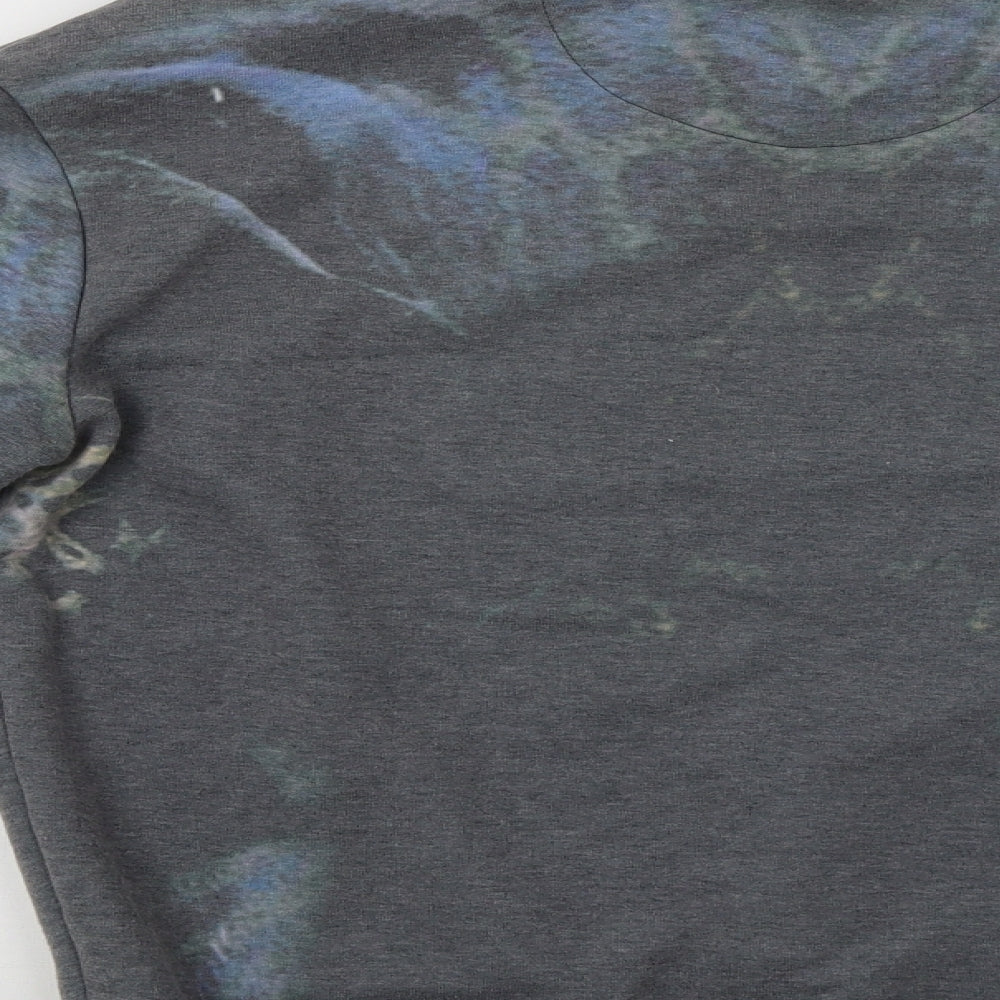 Dead Lovers Womens Grey Geometric  Pullover Sweatshirt Size 12  - Panther