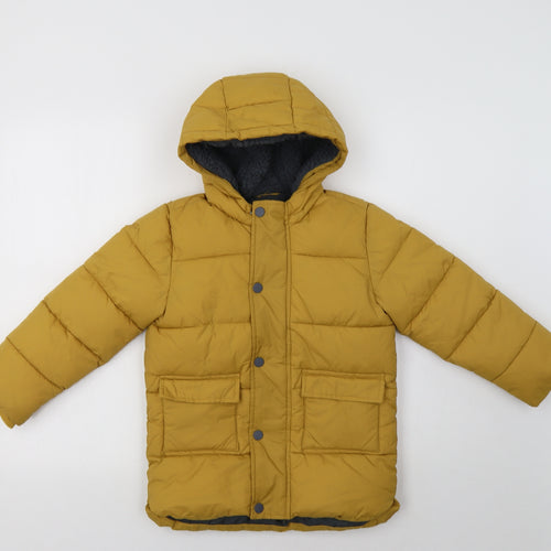 M&S Girls Yellow   Puffer Jacket Jacket Size 5-6 Years