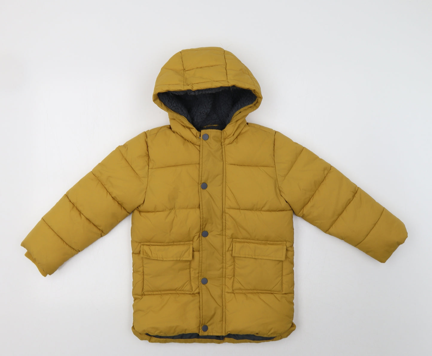 M&S Girls Yellow   Puffer Jacket Jacket Size 5-6 Years